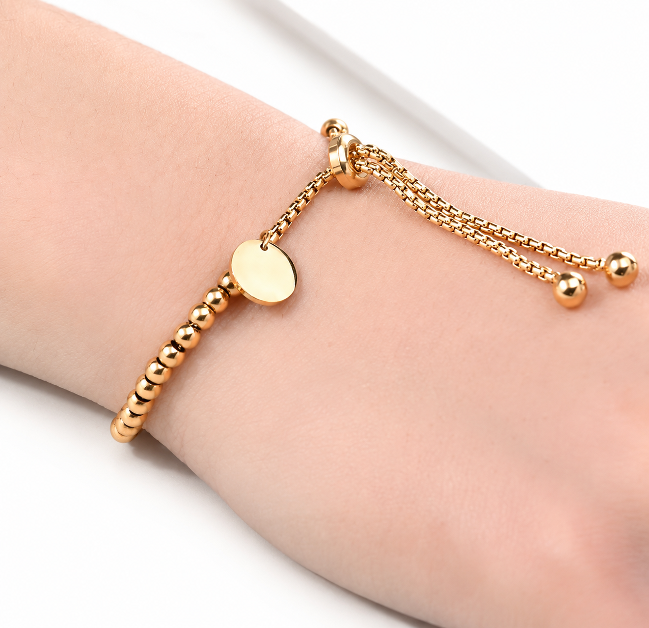Gold Beaded Bracelet