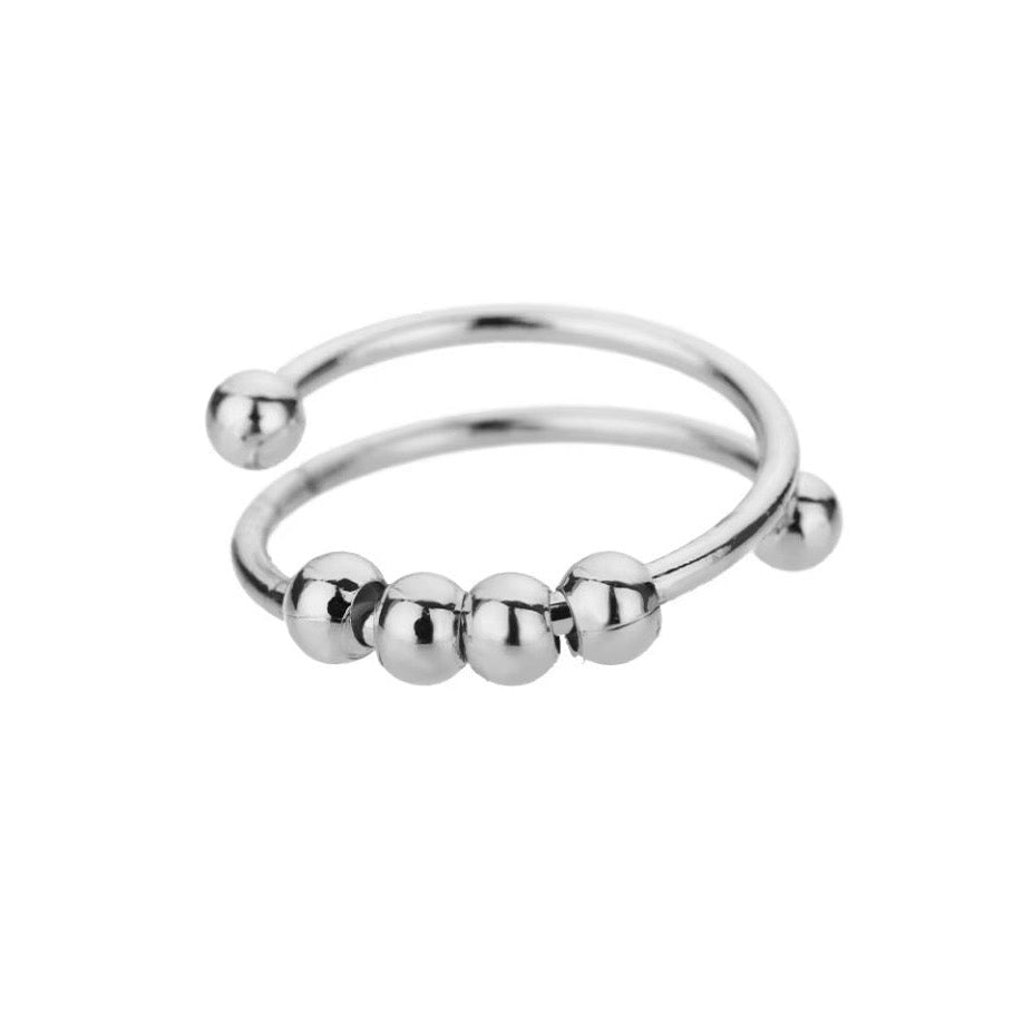 Adjustable Beaded Fidget Ring