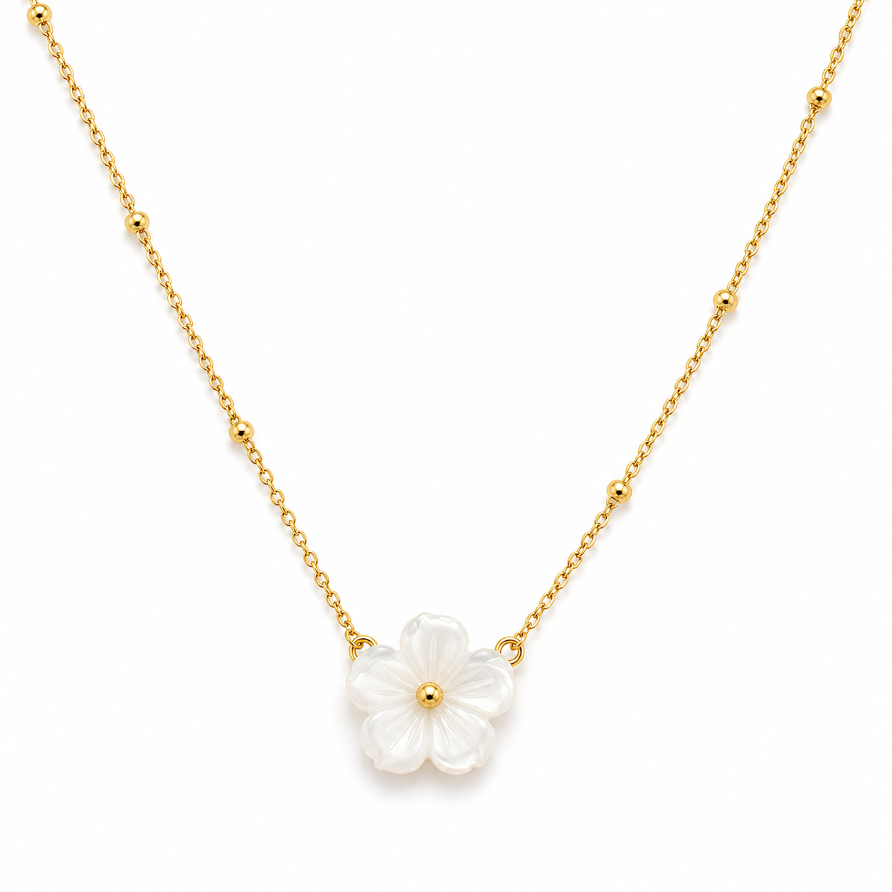 Flower Shell Earrings 18k gold plated