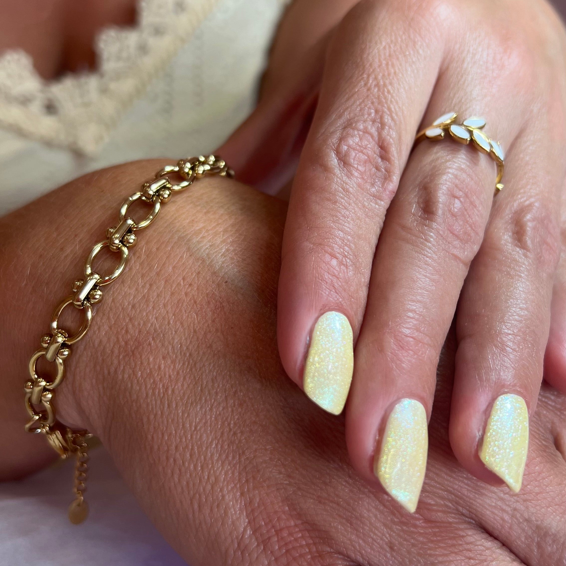Orbital-Link 18k Gold adjustable bracelet