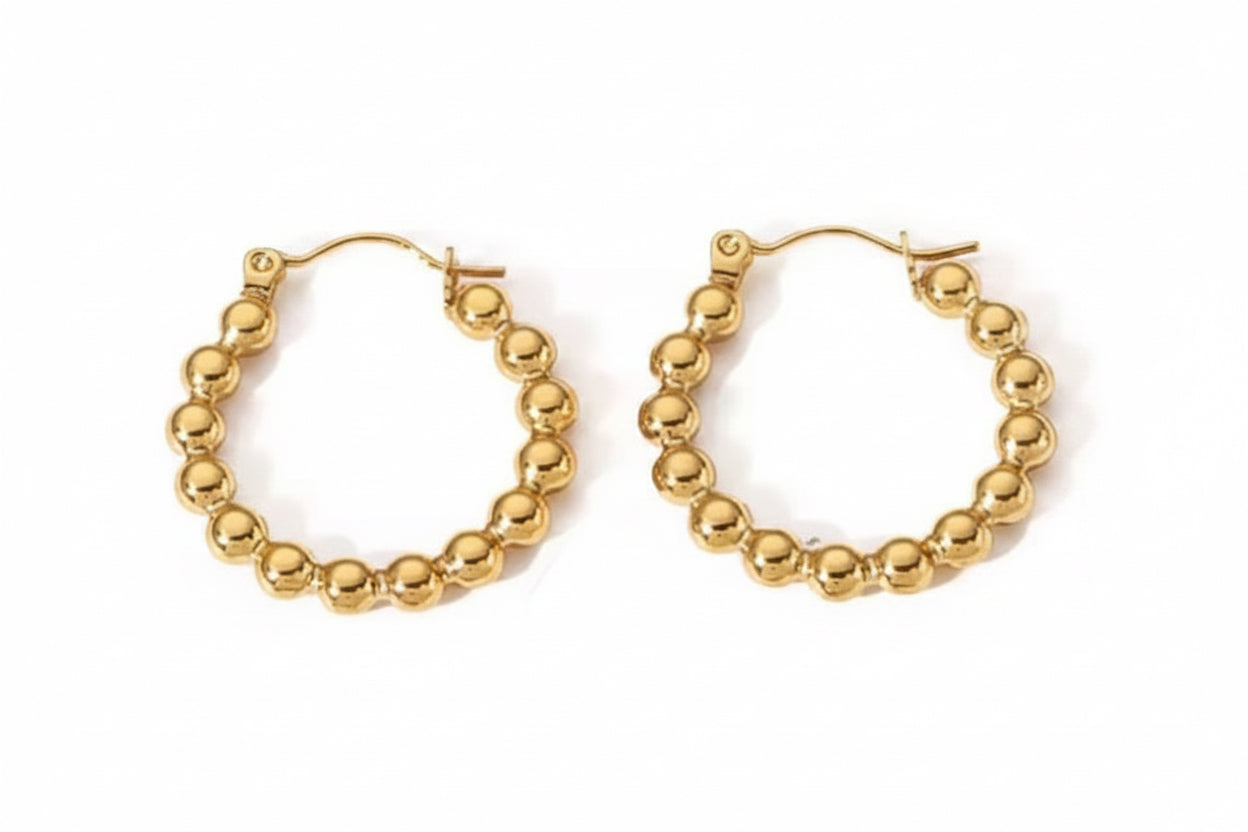 Bobble Hoop Earrings