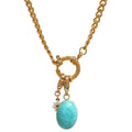 Blue Stone Charm Necklace