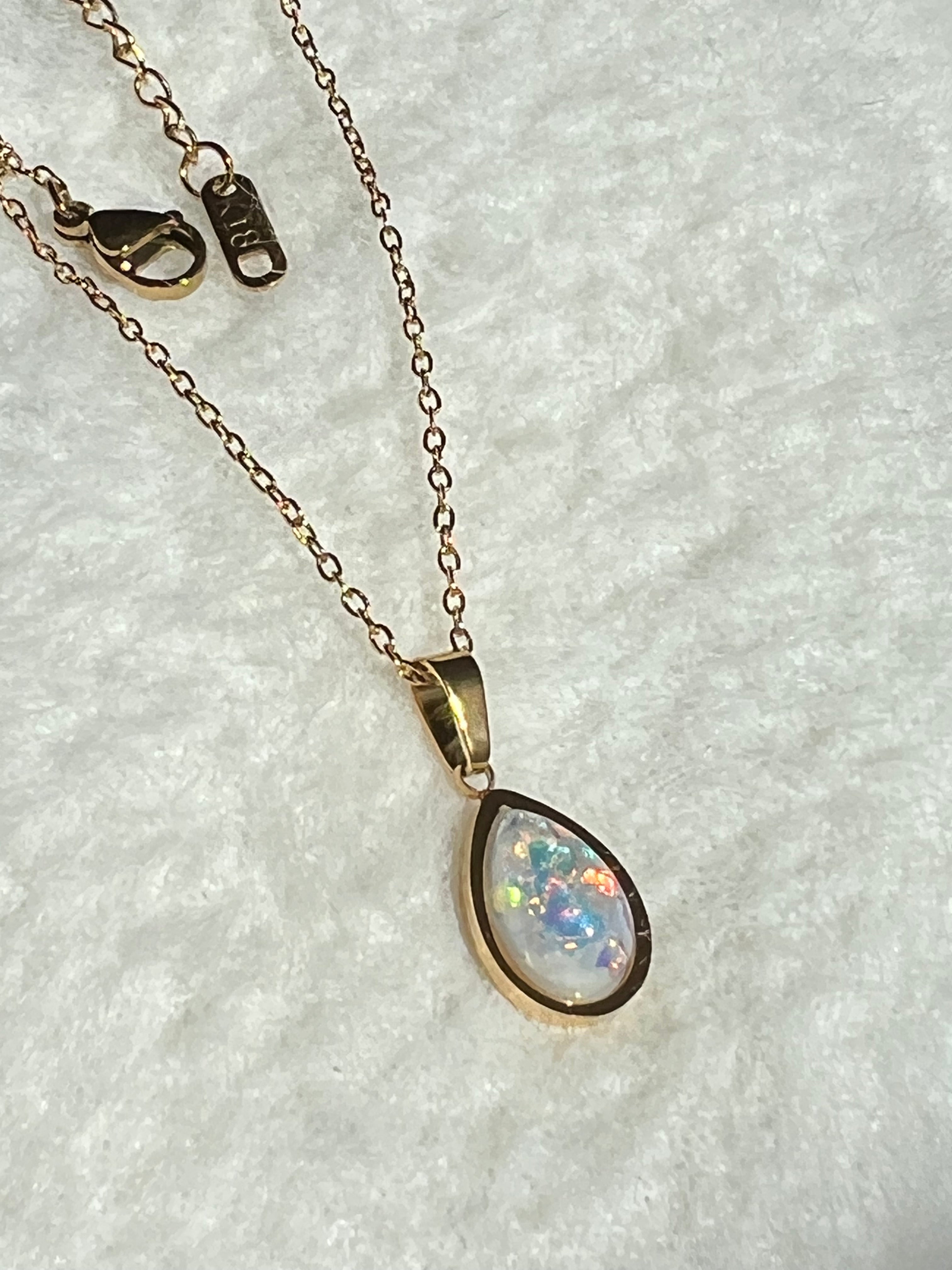 Opal Pendant Necklace