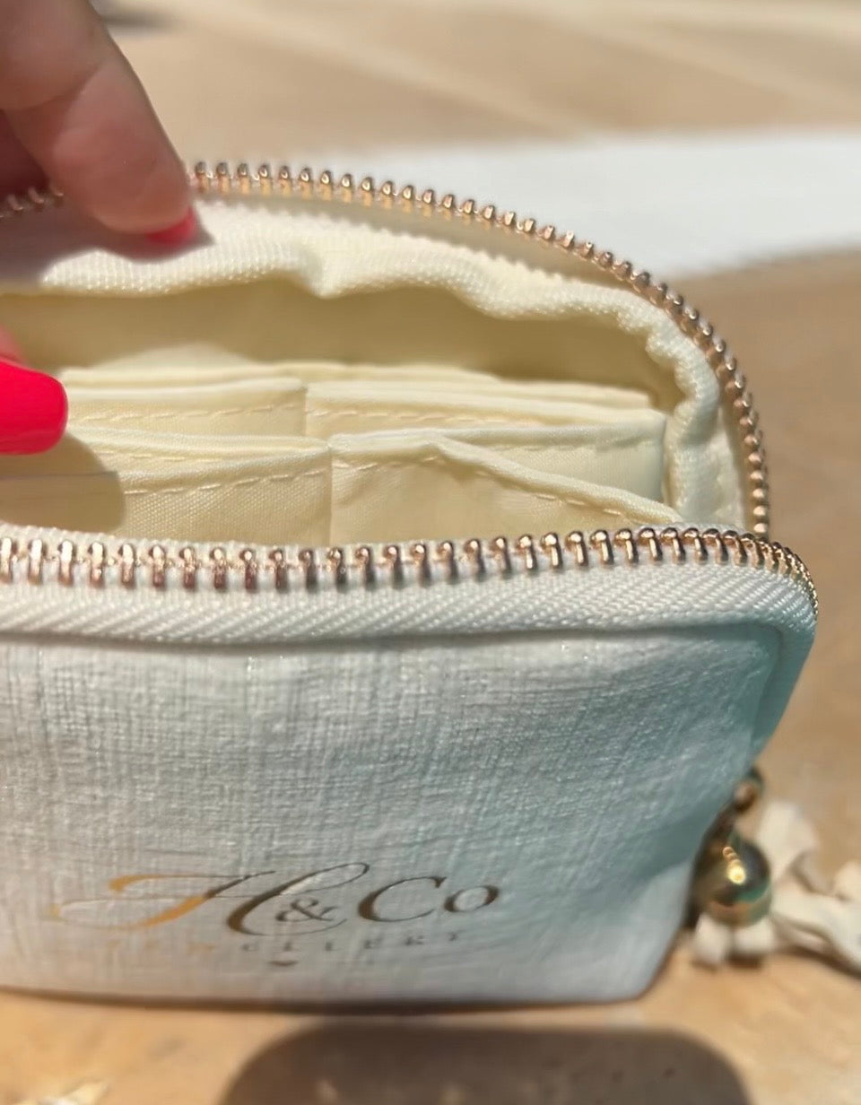 Multi-Pocket Travel Jewellery Pouch