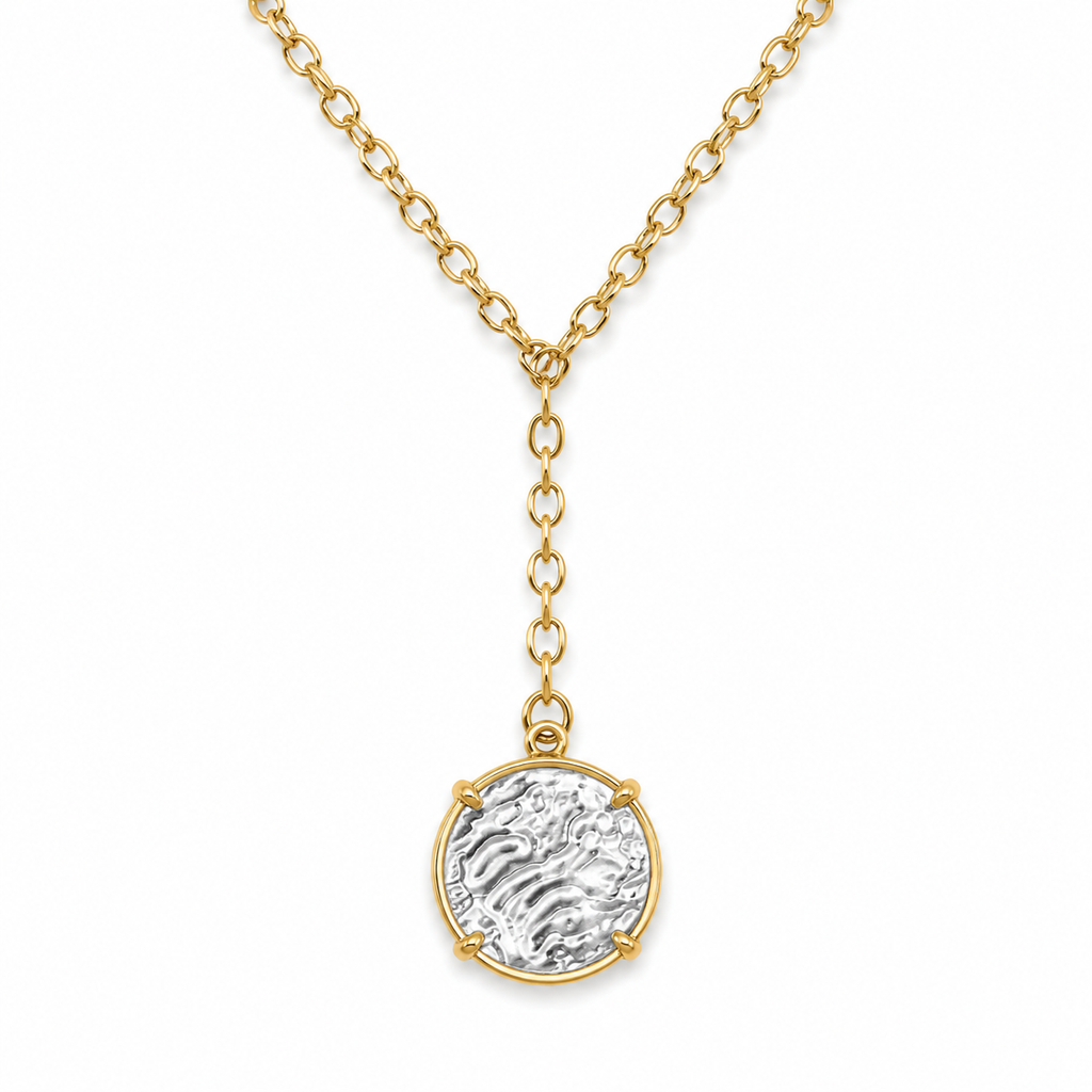 Gold Y Chain Tassel Necklace with Pendant