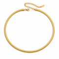 Flat Snake Chain in 18K Gold Plated and Stainless Steel