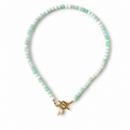 Aquamarine/Amazonite Natural Stone Beaded Necklace
