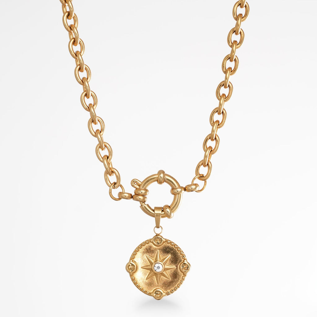 18k Gold Cable Link Necklace