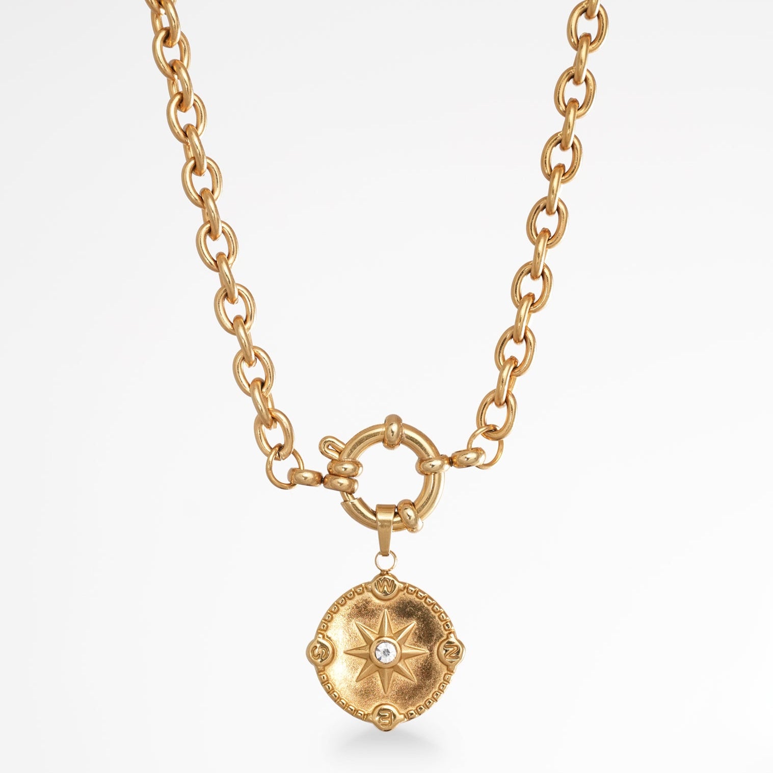 18k Gold Cable Link Necklace