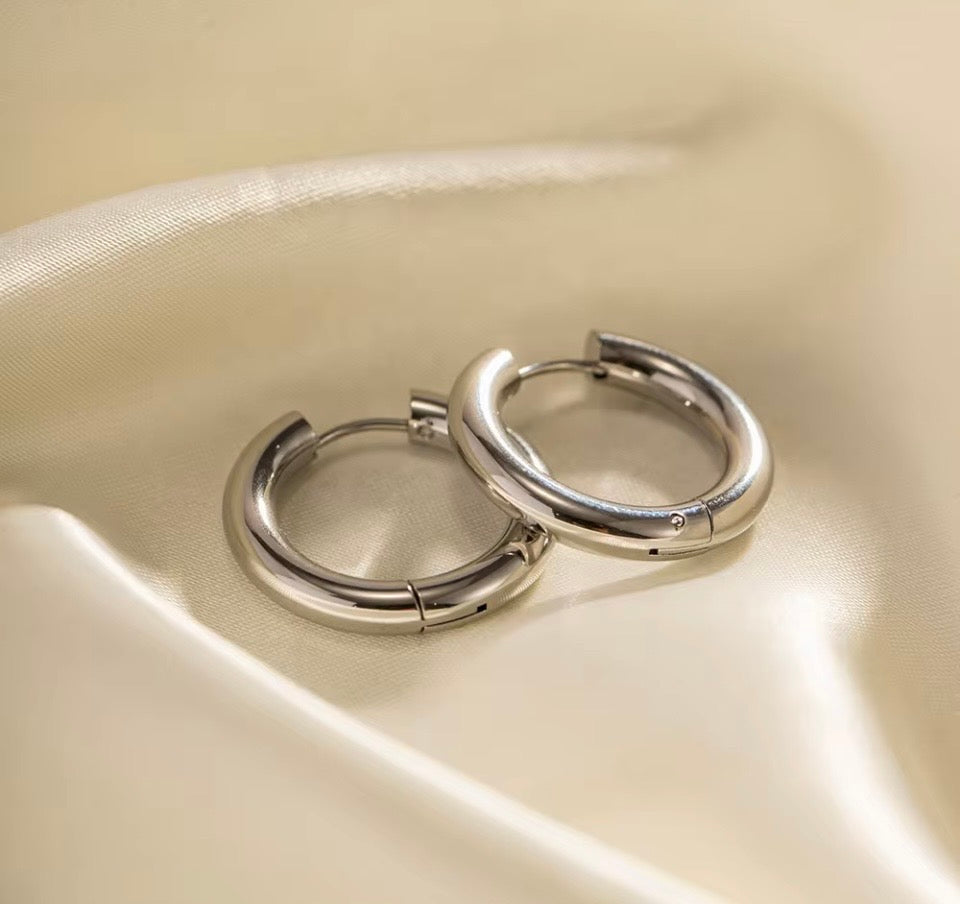 Silver Plated Hoop Earrings