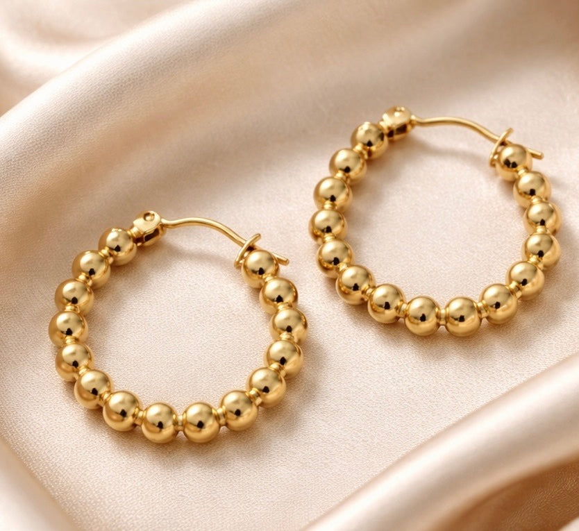Bobble Hoop Earrings