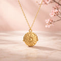 Sun & Moon 18k Gold Plated Necklace Rotatable Pendant