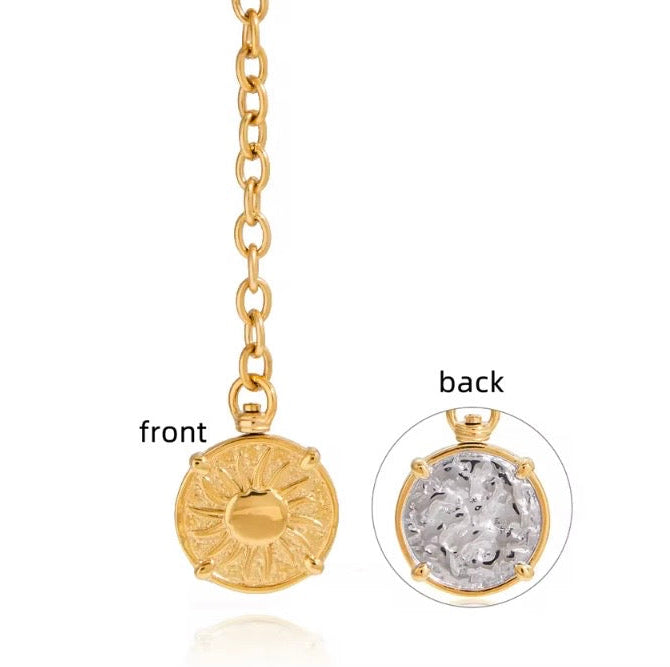 Gold Y Chain Tassel Necklace with Pendant
