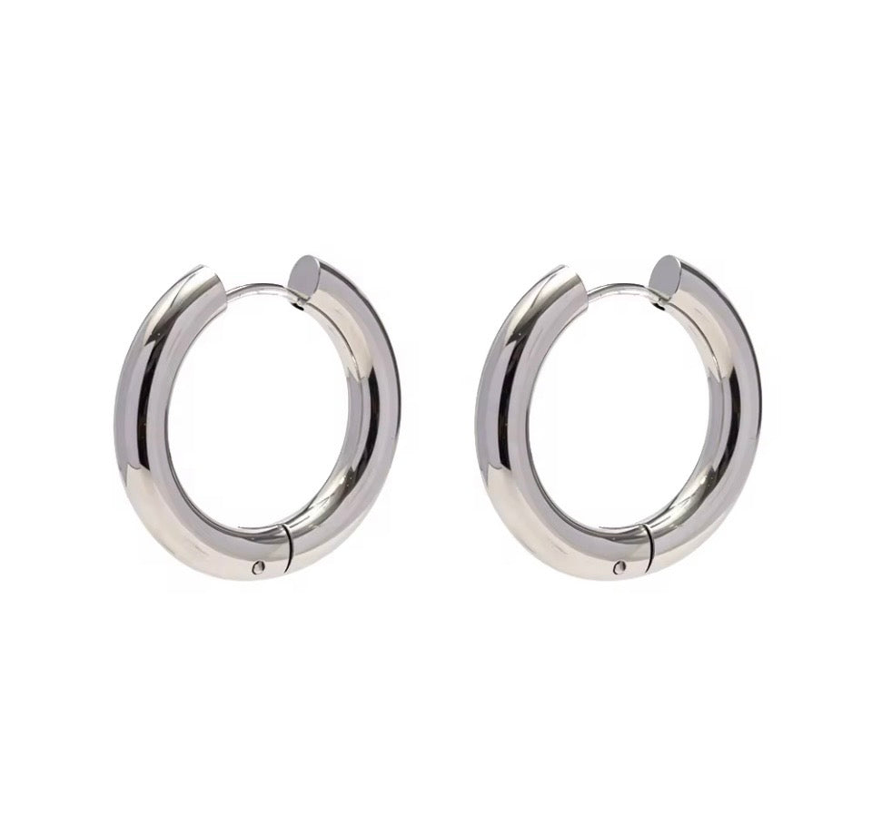 Silver Plated Hoop Earrings