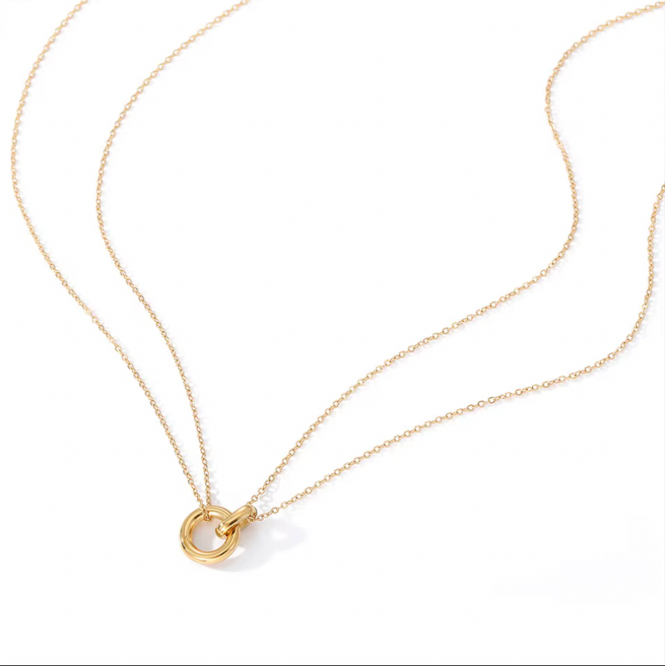 Unity Pendant 14k Gold Plated Necklace