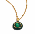 Malachite Oval Pendant Necklace