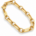 Oval Wide Loop Bracelet Gold