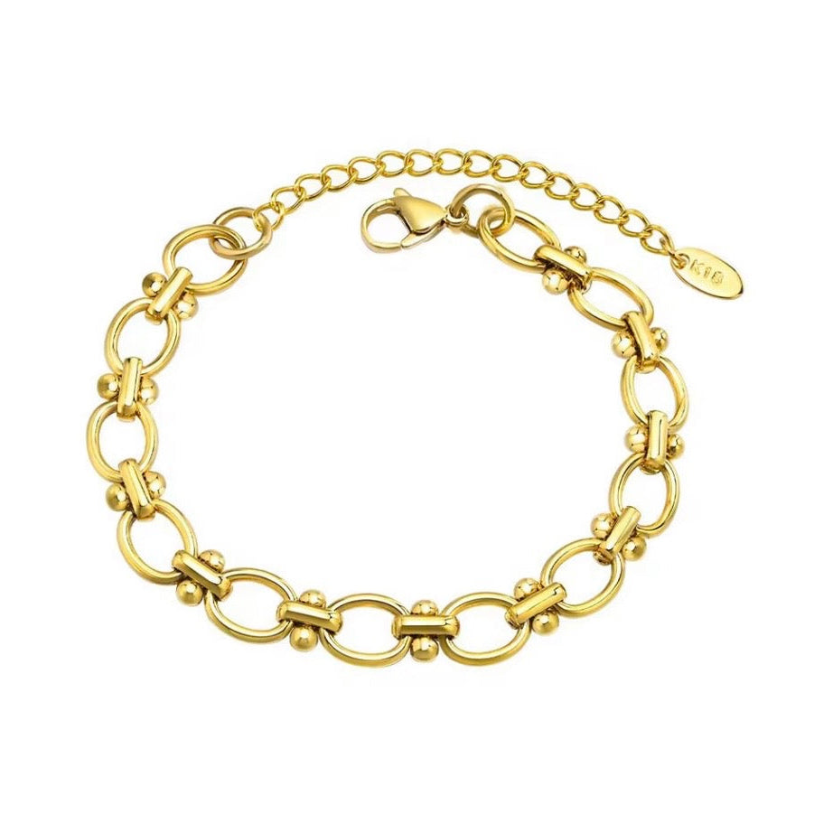 Orbital-Link 18k Gold adjustable bracelet