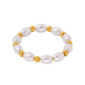 Pearl and Gold Beaded Ring