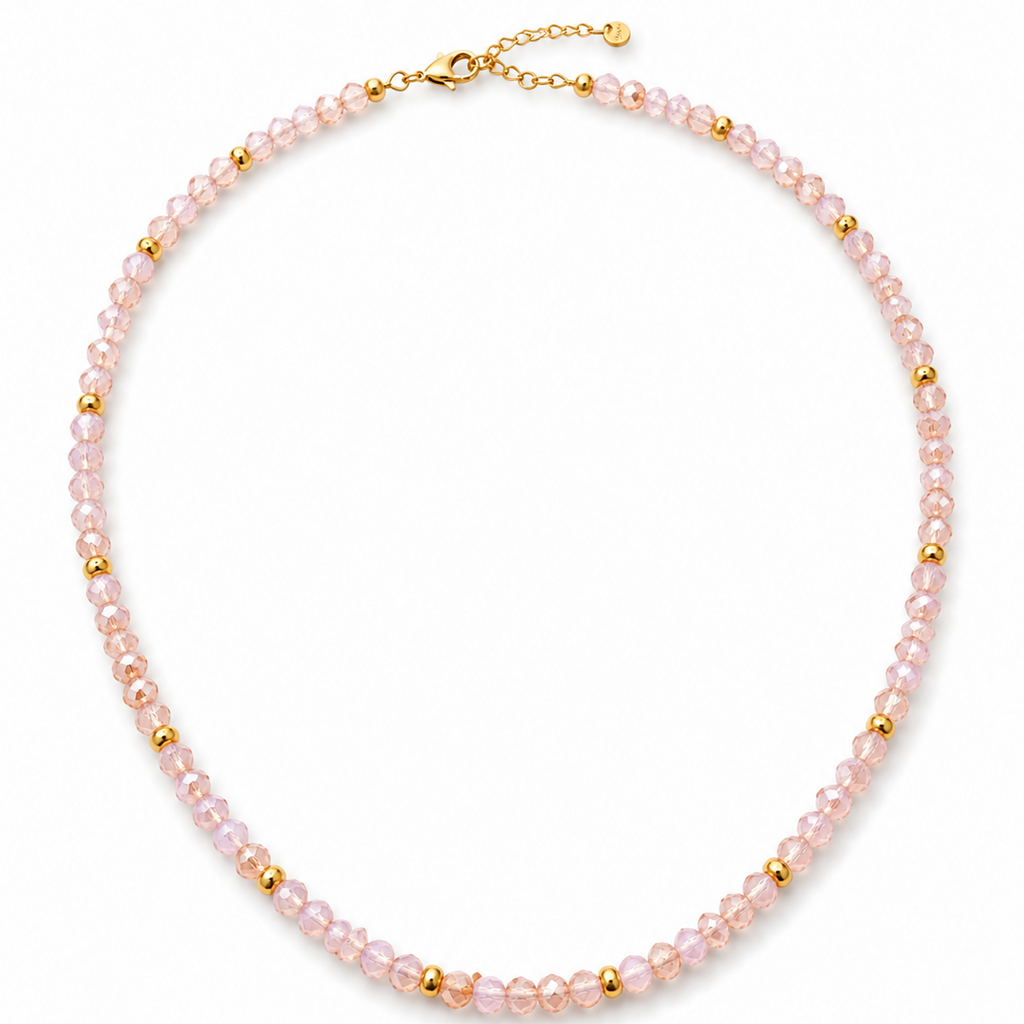 Rose Quartz Beaded Necklace