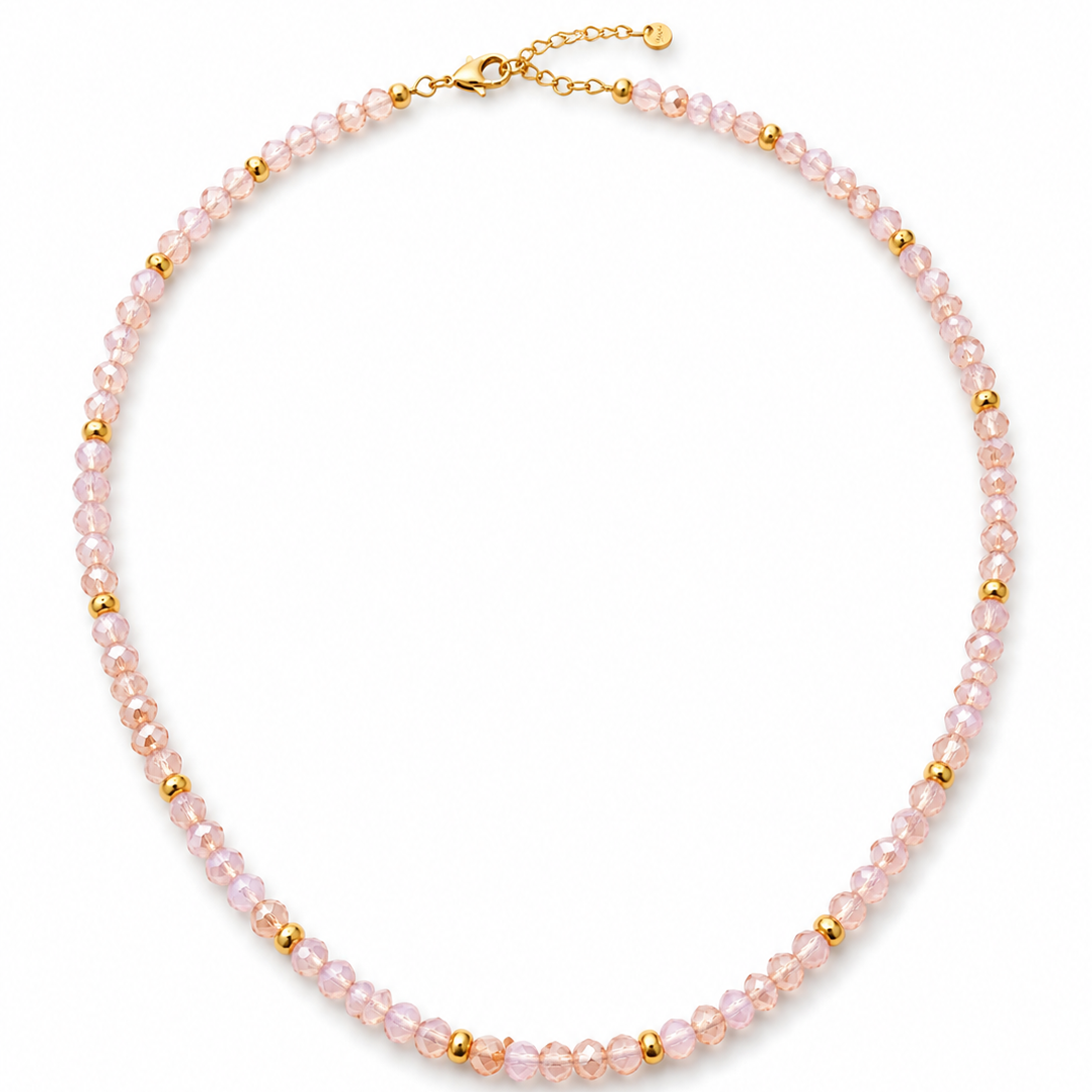 Rose Quartz Beaded Necklace