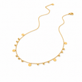 Water-drop Necklace with Disc and Bead Dainty Charms
