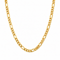 18K Gold Figaro Link Necklace