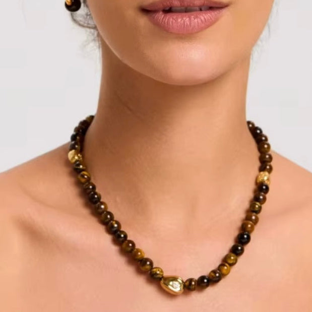 Tiger’s Eye Beaded Necklace
