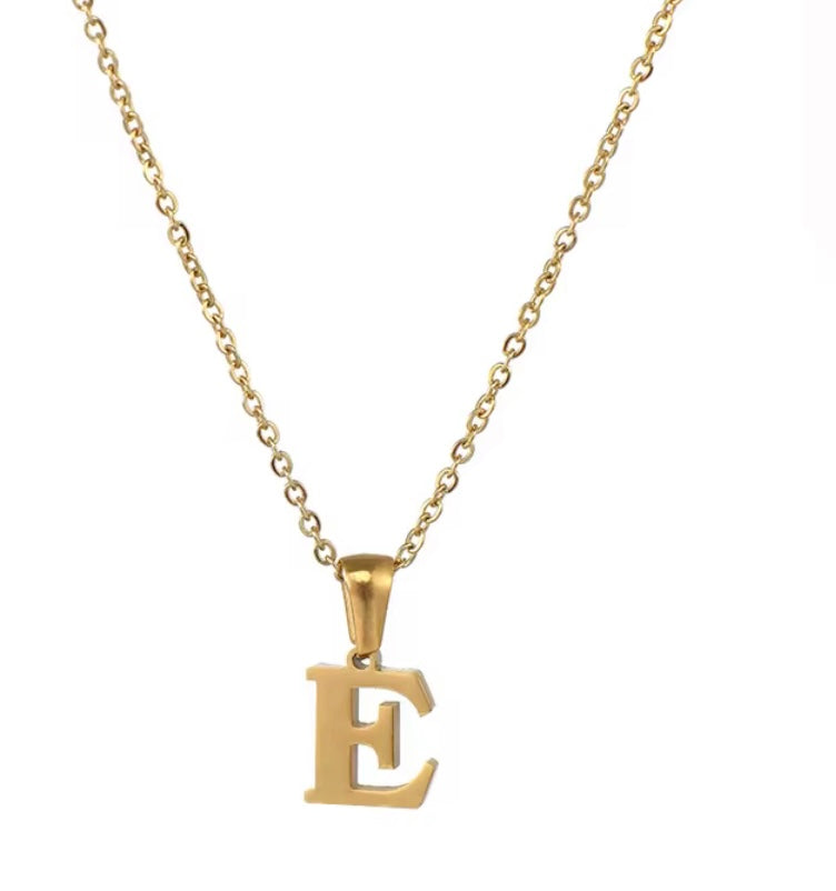 18k Gold Initial Letter Necklace