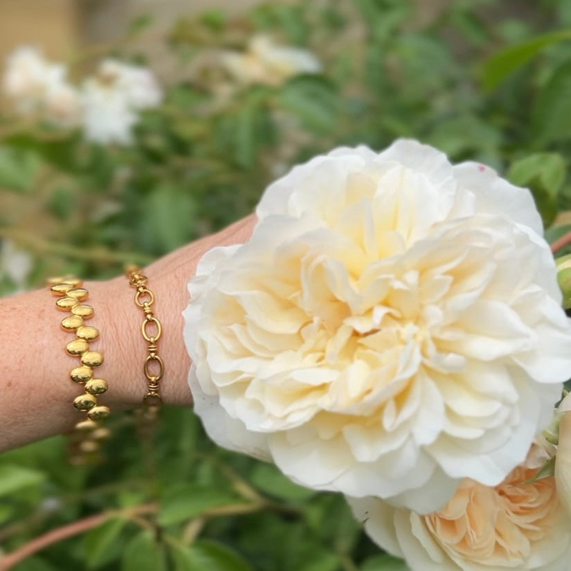 18k Gold Plated Pebble Bangle