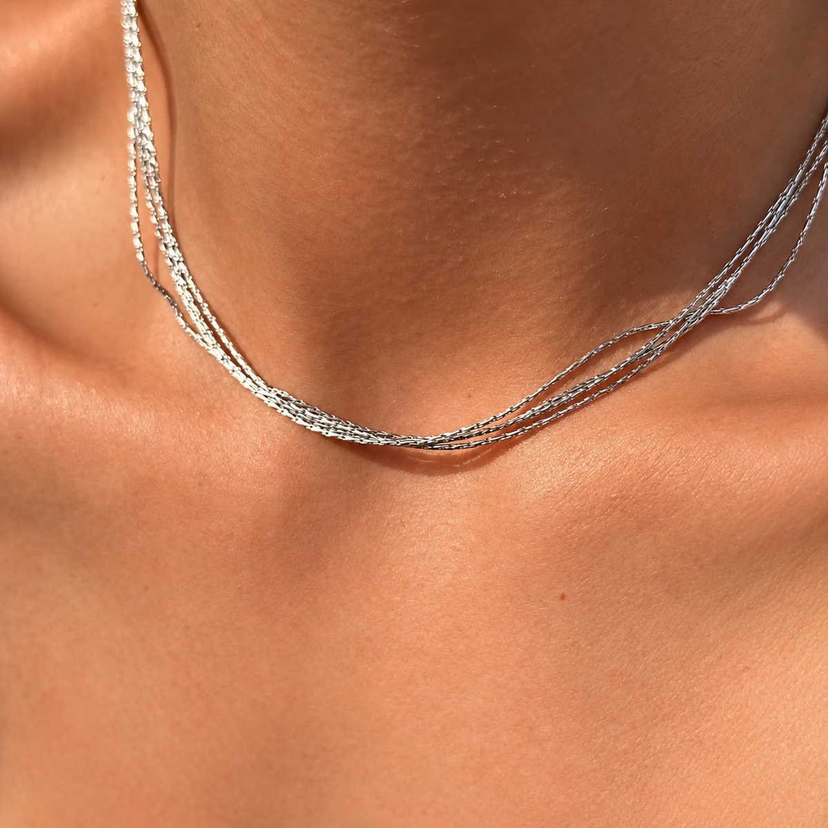 Multi-strand Fine Chain Necklace