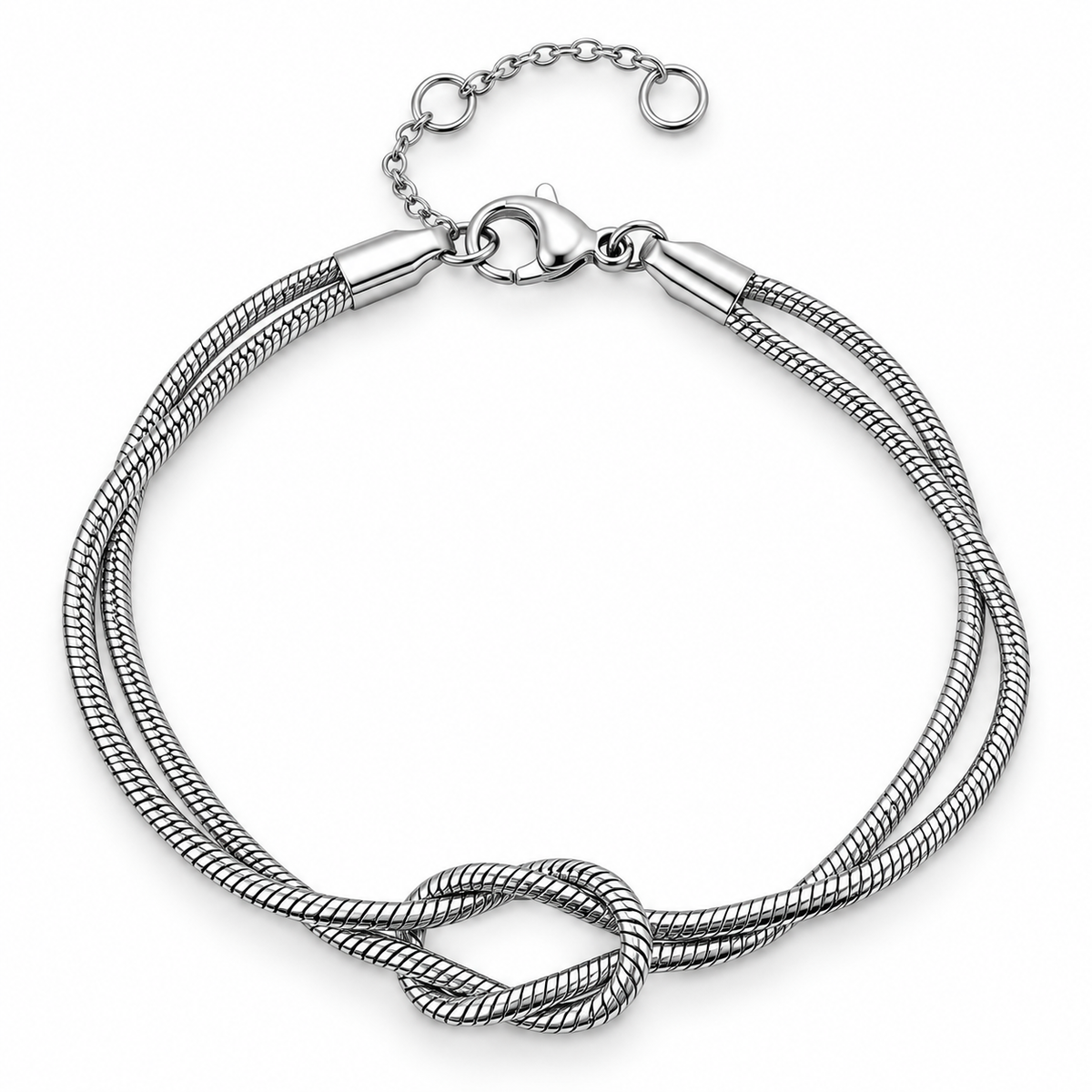 Love Knot Bracelet Stainless Steel Silver