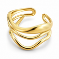 18k Gold Plated adjustable Layered Ring