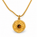 Sunburst Tiger’s Eye Gold Plated Necklace