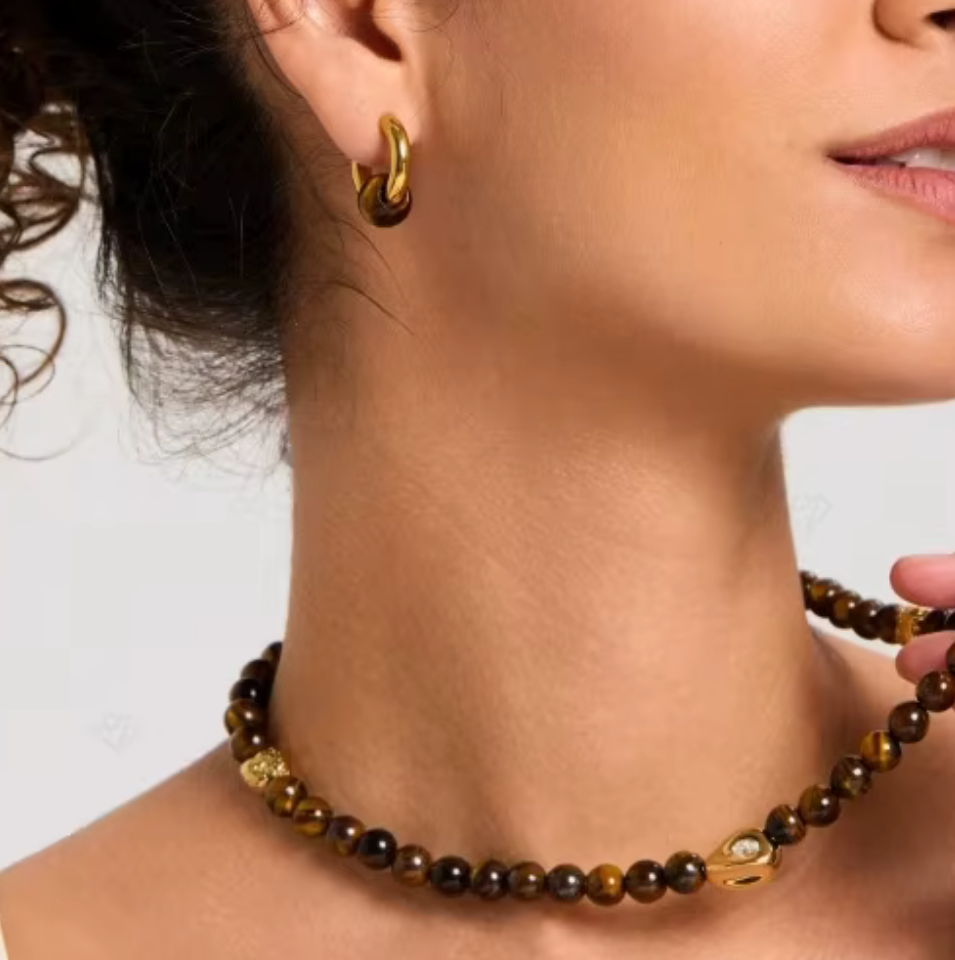 Tiger’s Eye Beaded Earrings