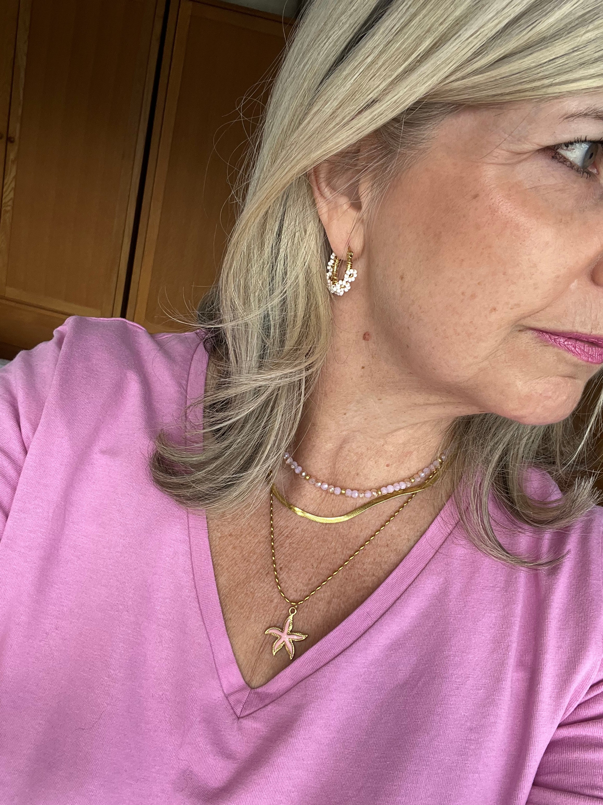 Rose Quartz Beaded Necklace
