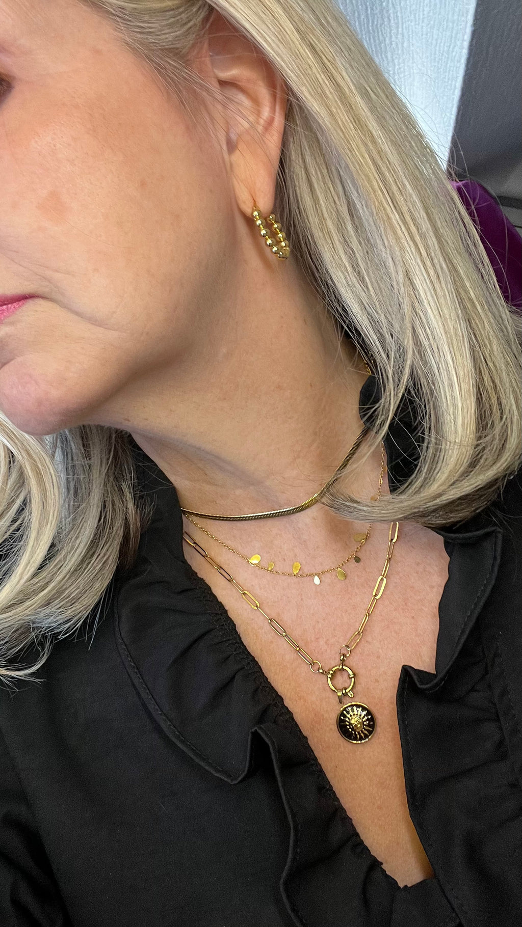 Flat Snake Chain in 18K Gold Plated and Stainless Steel