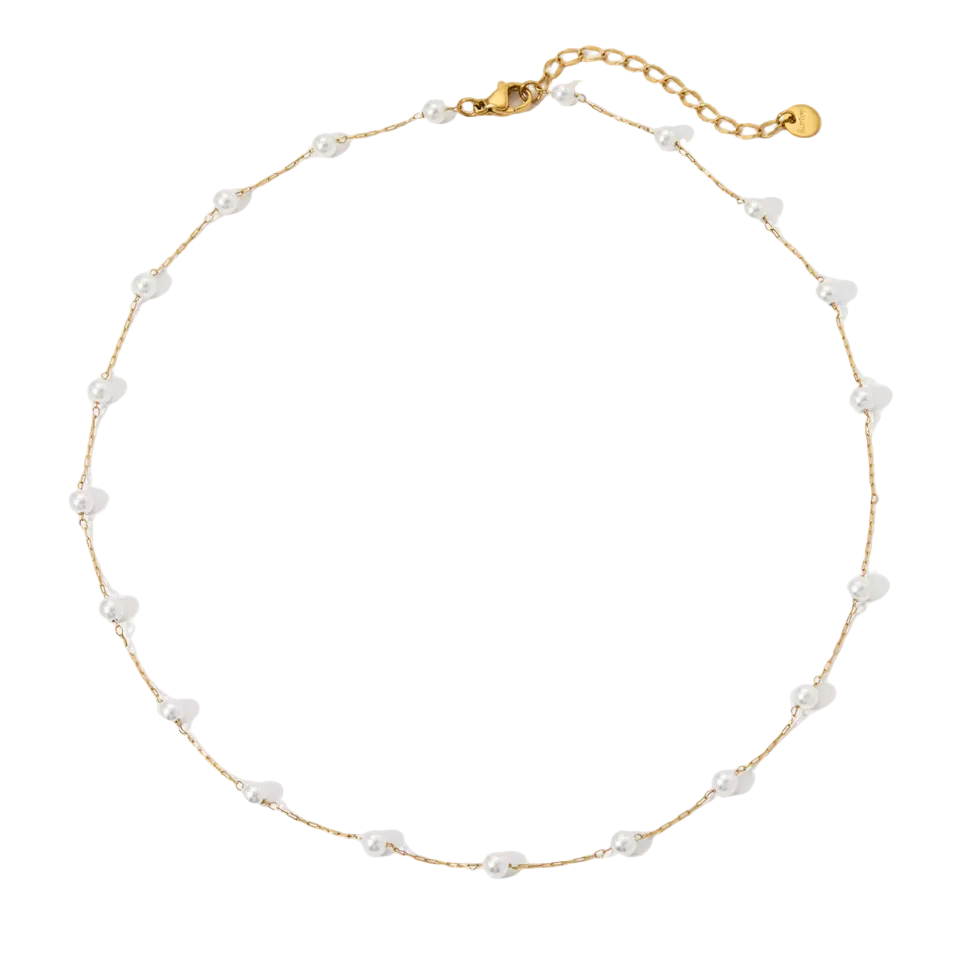Faux Pearl Beaded Necklace