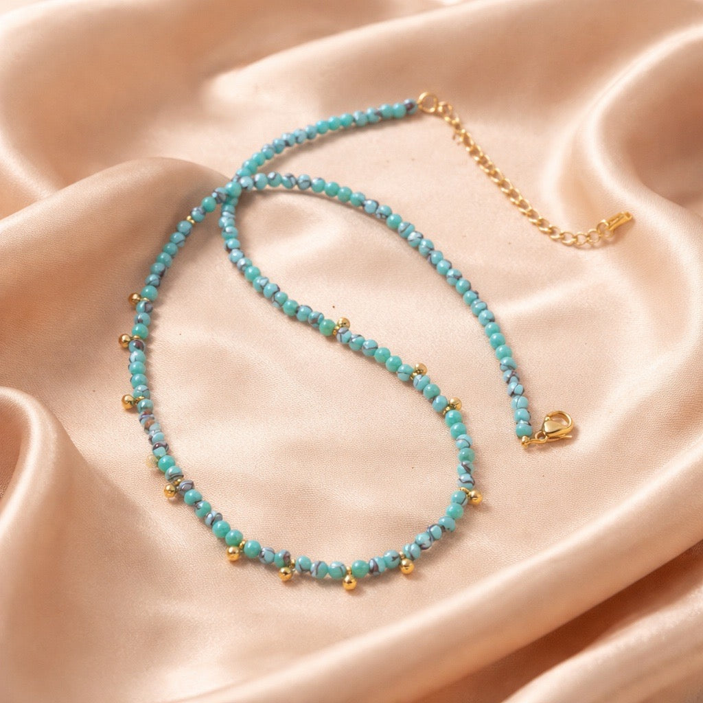 Handmade Beaded Turquoise Necklace