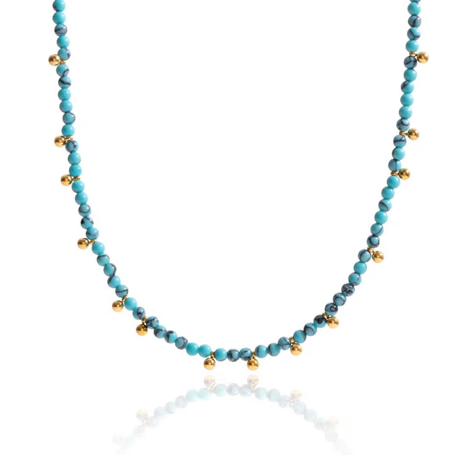 Handmade Beaded Turquoise Necklace