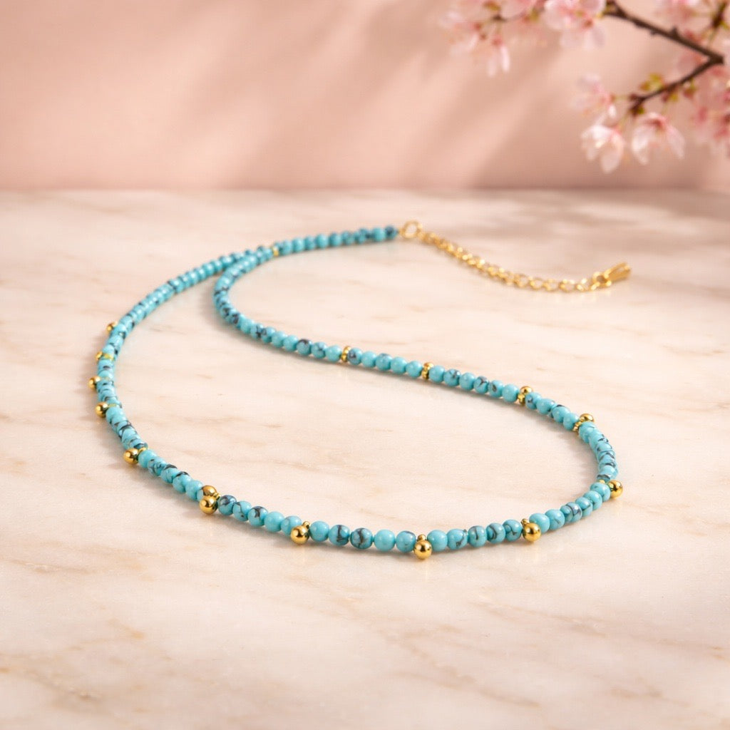 Handmade Beaded Turquoise Necklace