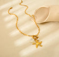 18k Gold Starfish Charm Necklace