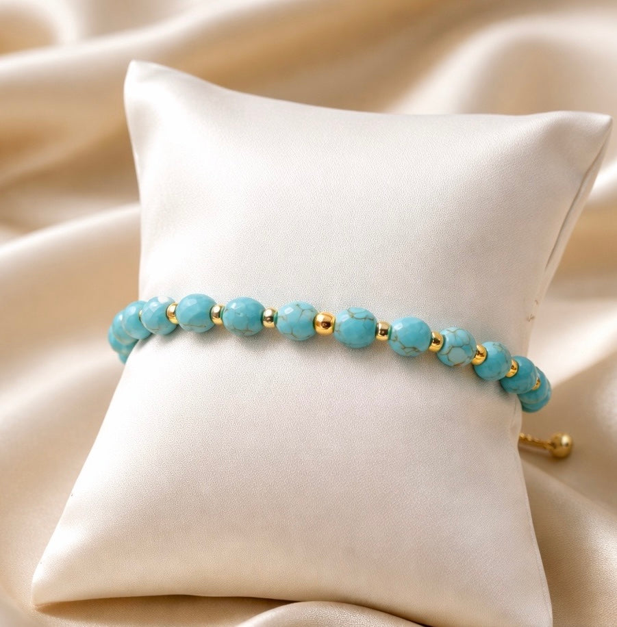 Handmade Beaded Turquoise Bracelet