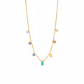 Multi-coloured Gem Choker Necklace