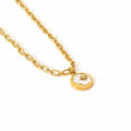 18k Gold Shell Moon & Star Pendant Necklace