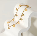 Disc Waterfall Charm Anklet
