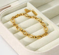18k GOLD OVAL-LINK ADJUSTABLE BRACELET