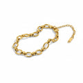18k Gold Oval-Link adjustable bracelet