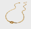 18k Gold Paperclip Necklace